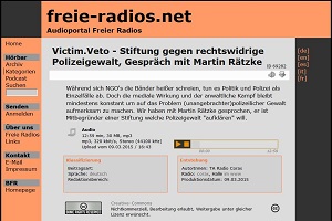 Screenshot - Audioportal Freier Radios