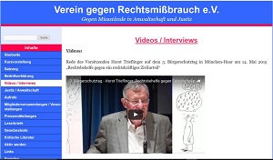 Screenshot - Webseite Verein gegen Rechtsmissbrauch